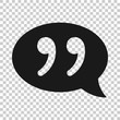 © Lysenko.A - Speak chat icon in flat style. Speech bubble vector illustration on white isolated background. Team discussion business concept.