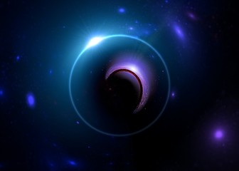 Wall Mural - black hole, science fiction wallpaper. beauty of deep space. colorful graphics for background, like 