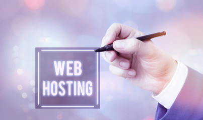 Fototapete - Conceptual hand writing showing Web Hosting. Concept meaning business of providing storage space and access for websites