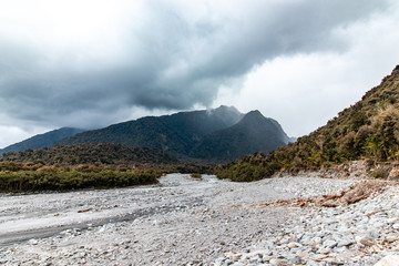 Canvas Print - mountains and clouds