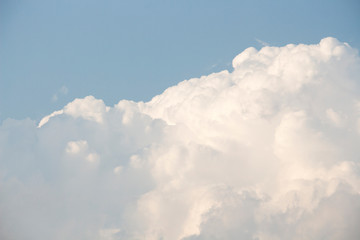 Bright blue sky with white clouds for background or wallpapers