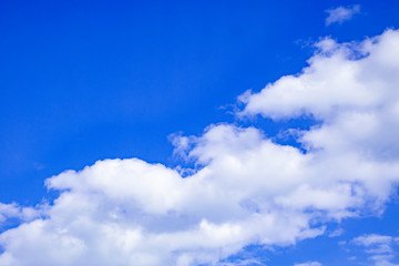 sky background, white clouds on the sky closeup.
