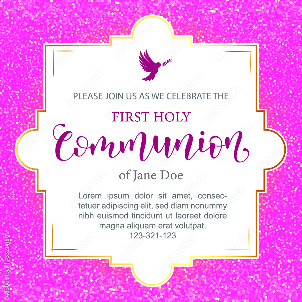 Invitation with beautiful lettering. Template in Vector a ceremony for ...