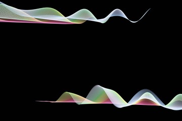 Poster - Abstract 3d mesh wave background. Futuristic technology style. Elegant background for business presentations.