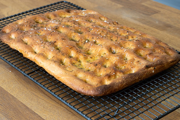 Fresh baked focaccia