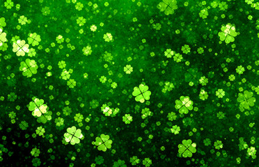 Wall Mural - lucky clovers