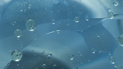 Abstract Blue water bubbles background