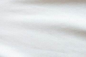 Poster - White fabric close up shot of Cotton and polyester Polo shirt. Casual wear over the weekend or summer time season. Background texture concept with copy space for text.