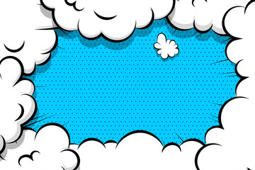 comic book cartoon speech bubble for text