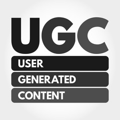 Poster - ugc - user generated content acronym, business concept background