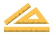 Ruler, triangle ruler icon isolated on white background. Vector illustration