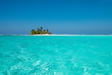Tiny Little Sandy Island With Palm Tree And White Sand Beach In The Turquoise Lagoon Of Cocos Keeling Atollm Landscapephotography