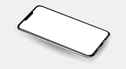 Wall Mural - realistic smartphone template mockup for user experience presentation. stylish concept design for we