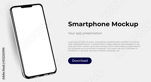 Cuadros en Lienzo realistic smartphone template mockup for user experience presentation