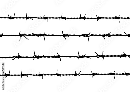 Fotografía silhouette barbed wire background