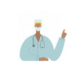 © Lelene - Medical Doctor nurse pointing finger illustration