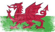 Wales Flag With Grunge Texture