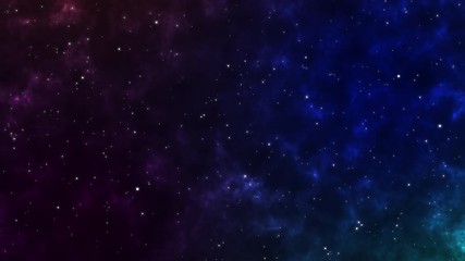 Wall Mural - footage 4k of traveling through star fields in space as a supernova colorful light glowing.space neb