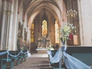 Wedding decoration in the church