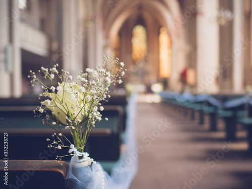 Fotografía wedding decoration in the church