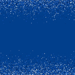 Wall Mural - Blue Sky Twinkle Graphic Banner. Holiday Space Border. Glamour Sky Invitation. Silver Vector Effect Banner.