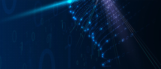 Technology data background, idea of global business solution