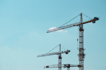 crane and blue sky