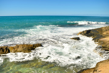 waves on the beach