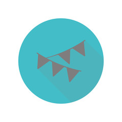 Poster - Garlands long shadow icon. Simple glyph, flat vector of web icons for ui and ux, website or mobile application