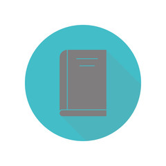 Poster - Vector book long shadow icon. Simple glyph, flat vector of web icons for ui and ux, website or mobile application
