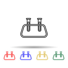 Poster - test tube multi color icon. simple thin line, outline vector of blood donation icons for ui and ux, 