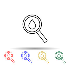 Poster - blood analysis multi color icon. simple thin line, outline vector of blood donation icons for ui and