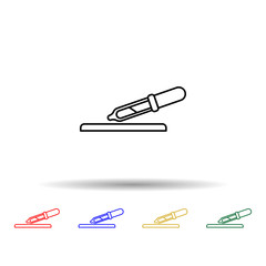Poster - pipette multi color icon. simple thin line, outline vector of blood donation icons for ui and ux, we