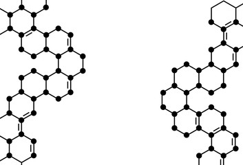 Poster - honeycomb texture. vector illustration of geometric hexagons background. monochrome honey seamless c