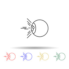 Poster - Reflection from eye multi color icon. Simple thin line, outline vector of eye care icons for ui and ux, website or mobile application