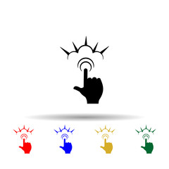 Poster - Bomb man multi color icon. Simple glyph, flat vector of hero icons for ui and ux, website or mobile application