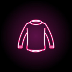 Wall Mural - Sweater clothes man neon icon. Simple thin line, outline vector of clothes icons for ui and ux, website or mobile application