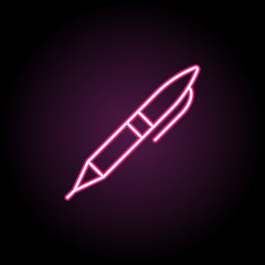 Poster - pen line icon on white background