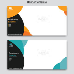 Abstract business banner template design.