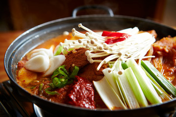 Wall Mural - Korean spicy meat hot pot