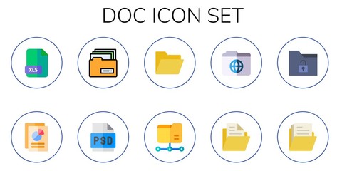 Poster - doc icon set