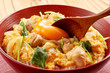 © funny face - 親子丼　(chicken and egg bowl)