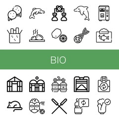 Poster - bio simple icons set