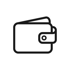 wallet icon in trendy flat style