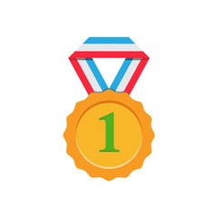 award vector icon, flat design best vector award illustration, medal icon