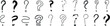 question mark interrogation sign symbol query icons punctuation marks black asking vector illustration graphic scribble doodle sketches