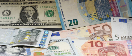 close up of banknote for background 