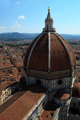 Wall Mural - Firenze, Italy - April 21, 2017: The Duomo and  Brunelleschi cupola in Florence, Firenze, Tuscany, Italy