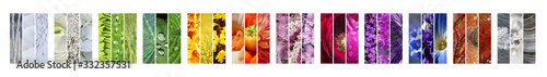Fotografía Contemporary collection of photos in a triptych frame as a modern collage of th