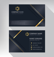 Luxury and modern. vector business card template. design black and gold color